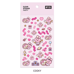BT21 CLEAR STICKER PARTY [COOKY]