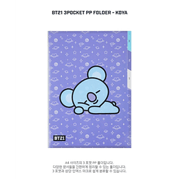 BT21 - Carpeta con 3 divisiones - v.KOYA