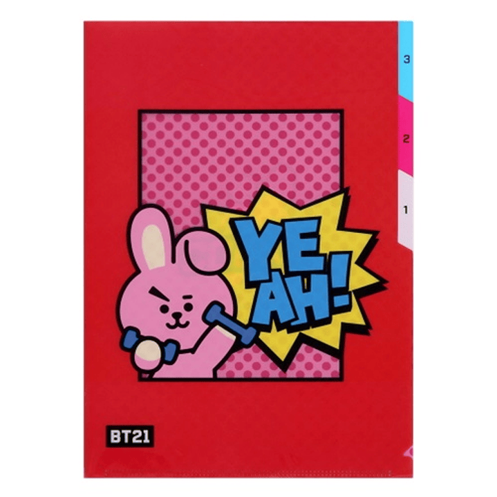 BT21 - Carpeta con 3 divisiones - v. COOKY