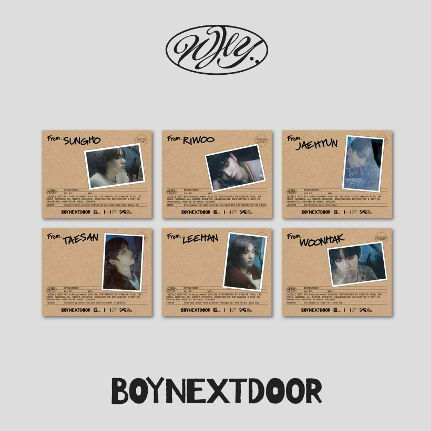 (BOYNEXTDOOR) 1st EP Album - WHY.. (LETTER Ver.) (RANDOM)