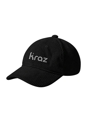 Corduroy Stellar Cap - Black- Gris