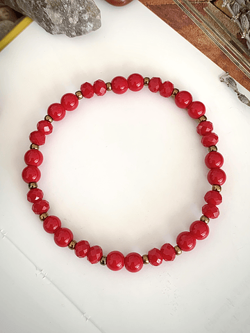 Pulsera femenina de Jade rojo