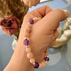 Pulsera de Piedra Luna durazno y Amatista 3