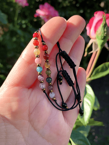 Set pulseras minimalistas 7 chakras