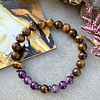 Pulsera unisex creada con piedras de Ojo de Tigre, Amatistas, Hematitas y Ojo de buey 1