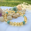 Pulsera femenina creada con Citrino y Amazonitas 2