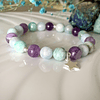 Pulsera femenina creada con Aguamarina, Amazonita y Amatista 2