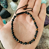Pulsera de hilo unisex ajustable, creada con Piedra volcánica, Ojo de tigre y Obsidiana dorada 1