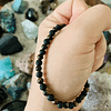 Pulsera de hilo unisex ajustable, creada con Piedra volcánica, Ojo de tigre y Obsidiana dorada 3