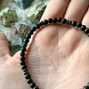 Pulsera masculina con Ónix negro mate, Turmalinas negras y Hematitas 2