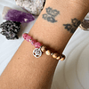 Pulsera femenina creada con Jade rosa y Jaspe paisina 3