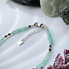Pulsera femenina creada con Amazonita aqua y Obsidiana negra, con terminaciones en plata ley 925 3