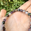 Pulsera femenina con Turmalinas sandía, Amatistas y Nudo de bruja en plata ley 925 3