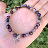Pulsera femenina con Turmalinas sandía, Amatistas y Nudo de bruja en plata ley 925 1