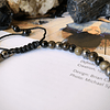 Pulsera masculina ajustable con Obsidianas doradas, Onix negro y Hematitas 3