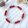 Pulsera femenina creada con Jade rojo, Piedra luna y plata ley 925 1