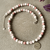 Choker con cristales de Kunzita, Rodocrositas, Howlitas y Plata ley 925. 1