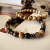 Set de pulseras masculinas con Jaspe Paisina, Ónix, Jade y hematitas. 3