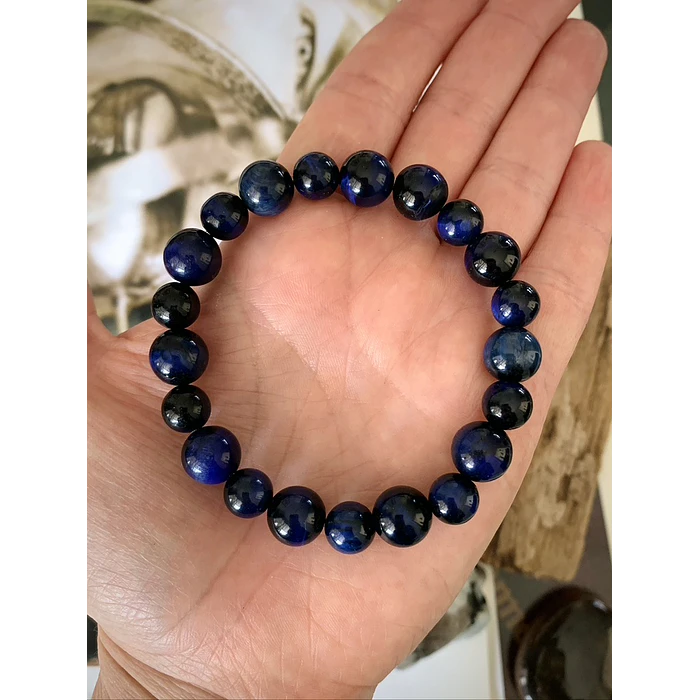 Pulsera masculina creada con Ojo de Gato Azul 1