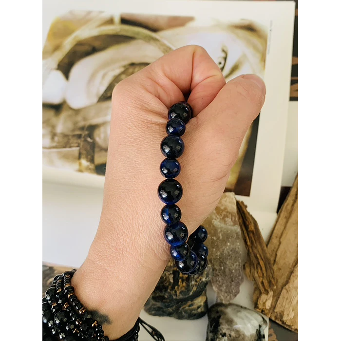 Pulsera masculina creada con Ojo de Gato Azul 2