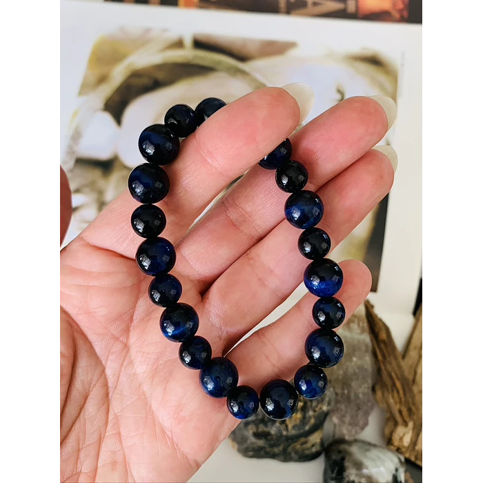 Pulsera masculina creada con Ojo de Gato Azul 3