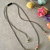 Collar de hilo minimalista con cristales de Jade facetados y enchape de oro 24 K 3