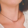 Collar de hilo minimalista con cristales de Jade facetados y enchape de oro 24 K 1
