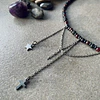 Choker creado con Piedra Volcánica, Granate y Ónix negro mate 3
