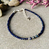 Pulsera con cristales mini facetados de Tanzanita y Lapislázuli 2