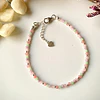 Pulsera femenina creada con Jade verde, Cuarzo Rosado, Amatista y Turmalina rosa 1