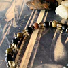 Pulsera unisex creada con Unakita, Ónix negro mate, Cuarzo Ahumado y Hematita. 3