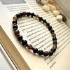 Pulsera masculina con Ágata Vena de Dragón, Ónix negro mate, Shungita y Hematita. 2