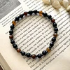 Pulsera masculina con Ágata Vena de Dragón, Ónix negro mate, Shungita y Hematita. 1