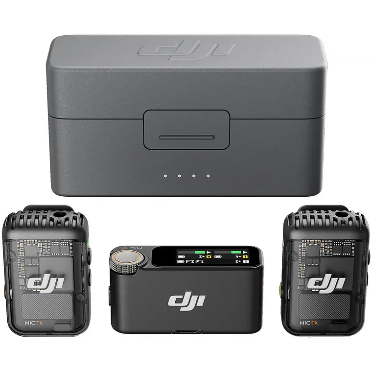 Micrófono Dual Inalámbrico DJI Mic 2 con Case de Carga 1