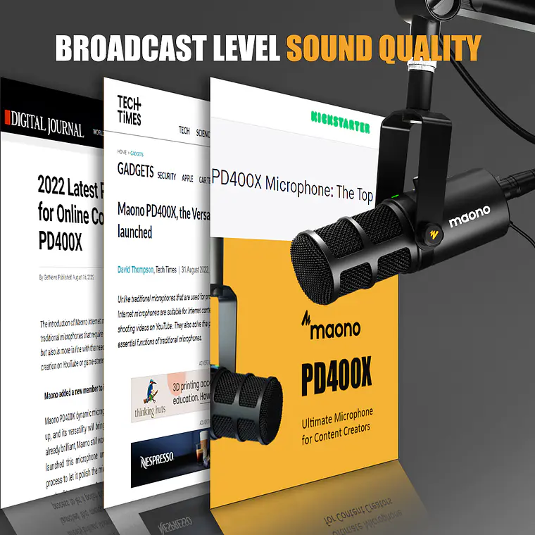 Micrófono Dinámico Maono PD400X XLR USB 4