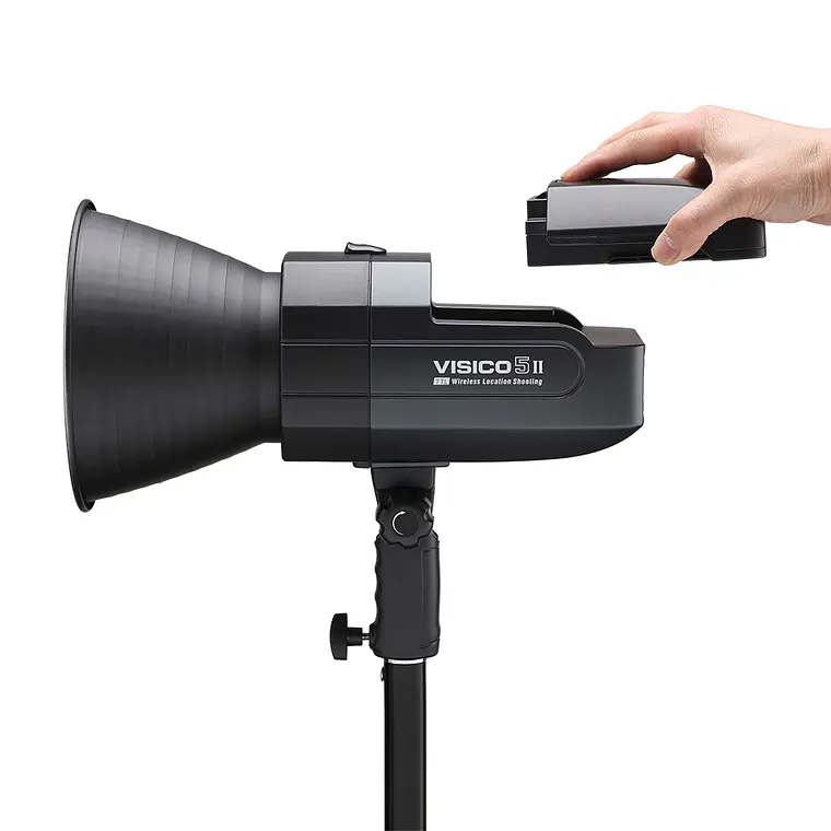 Flash De Estudio A Batería Visico 5 II - 400W TTL Y HSS 7