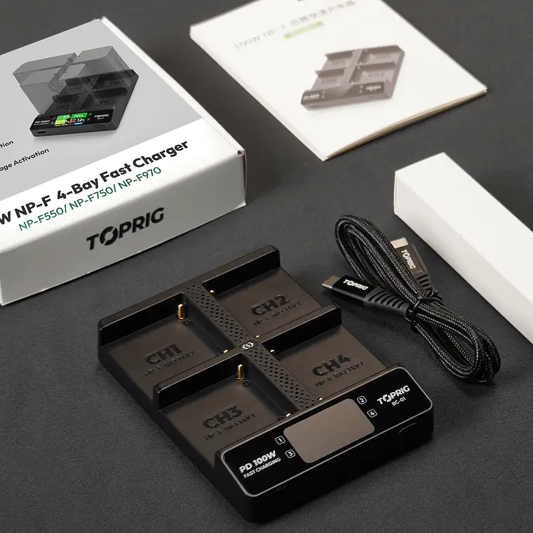Cargador Múltiple Accsoon TOPRIG 100W - Para Baterías NP-F 2