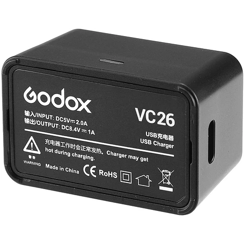 Cargador USB Godox VC26 - para Flash V1 & AD100pro