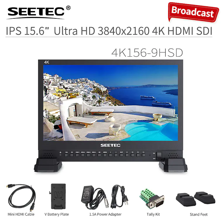 Monitor de Campo SEETEC 4K 156-9HSD 15,6