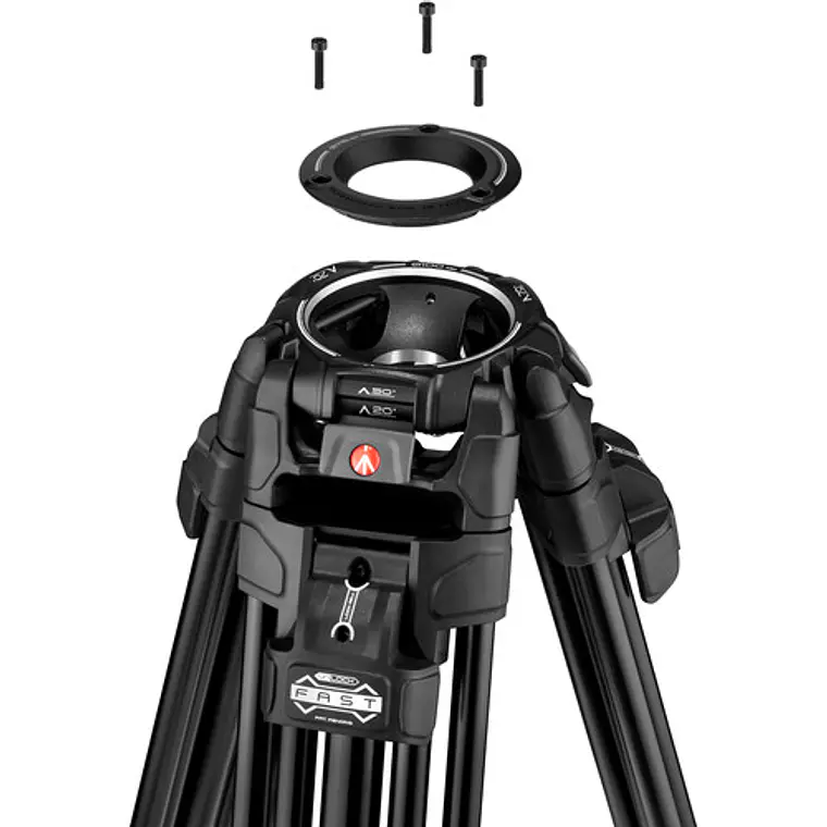  Soporte de cámara Manfrotto Kit 608/Alu Fast Twin Ms 11