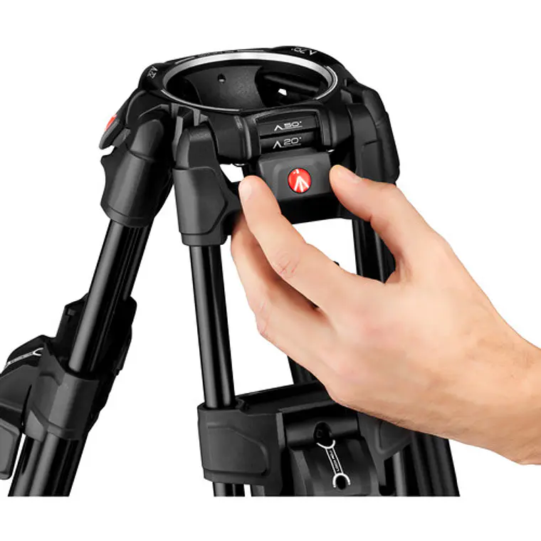  Soporte de cámara Manfrotto Kit 608/Alu Fast Twin Ms 12