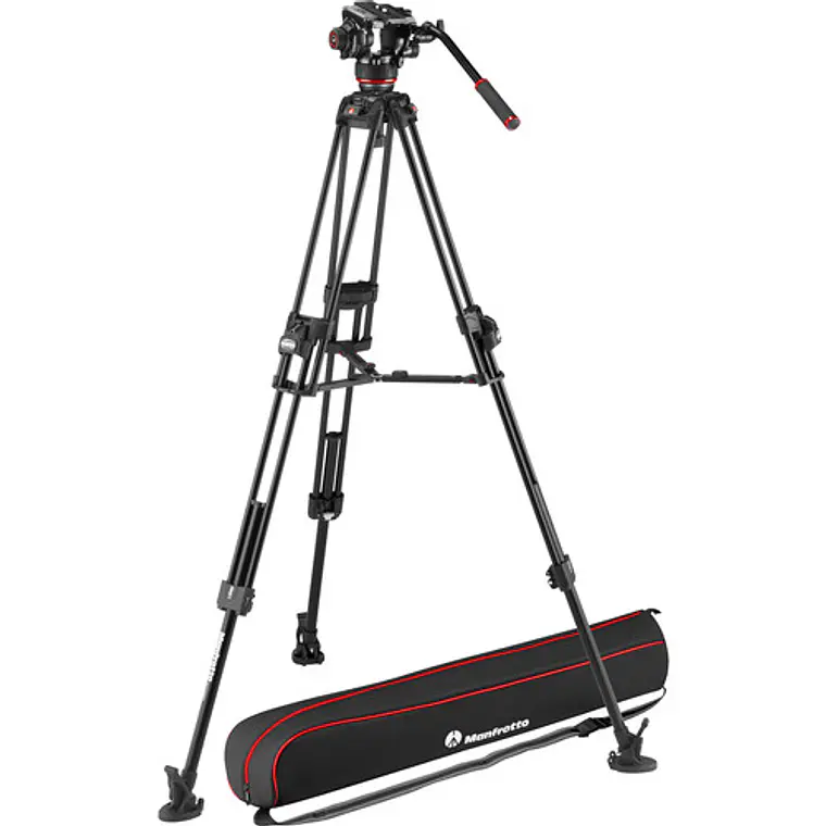 Soporte de cámara Manfrotto 504X & Alu Fast Twin Tripod 1