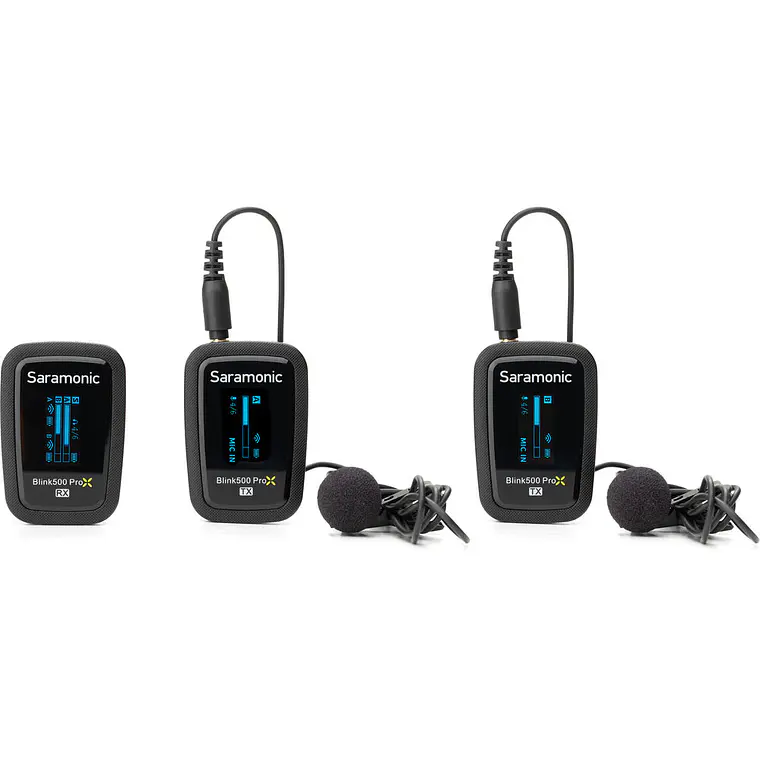 Micrófono inalámbrico Saramonic Blink 500 ProX B2 con 2 transmisores y receptor 1