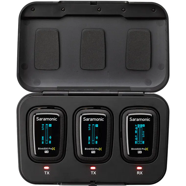 Micrófono inalámbrico Saramonic Blink 500 ProX B2 con 2 transmisores y receptor 5