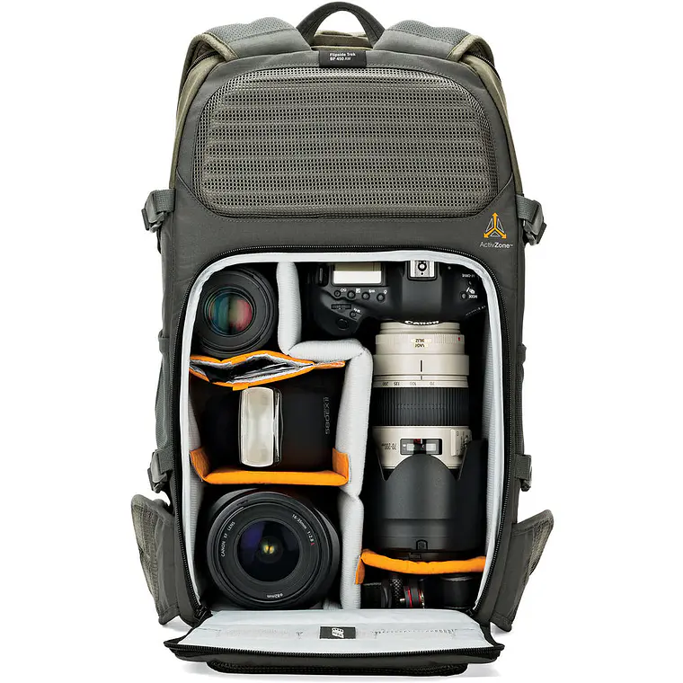 Mochila para cámara Lowepro Flipside Trek BP 450 AW Gris/Verde Oscuro 5