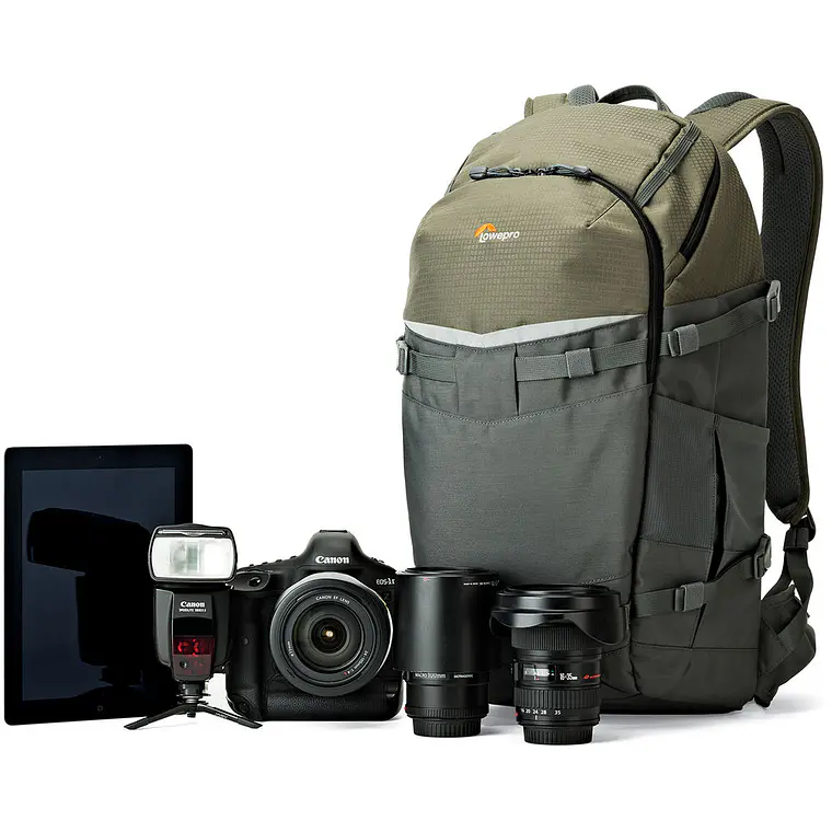 Mochila para cámara Lowepro Flipside Trek BP 450 AW Gris/Verde Oscuro 14