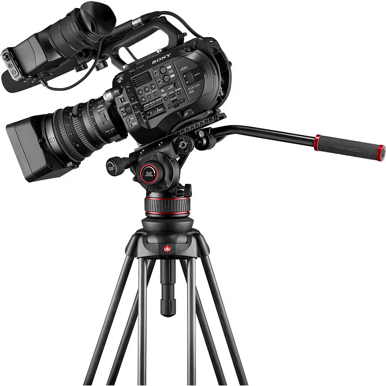 Trípode Manfrotto Nitrotech 612 con patas dobles de aluminio y esparcidor medio 2