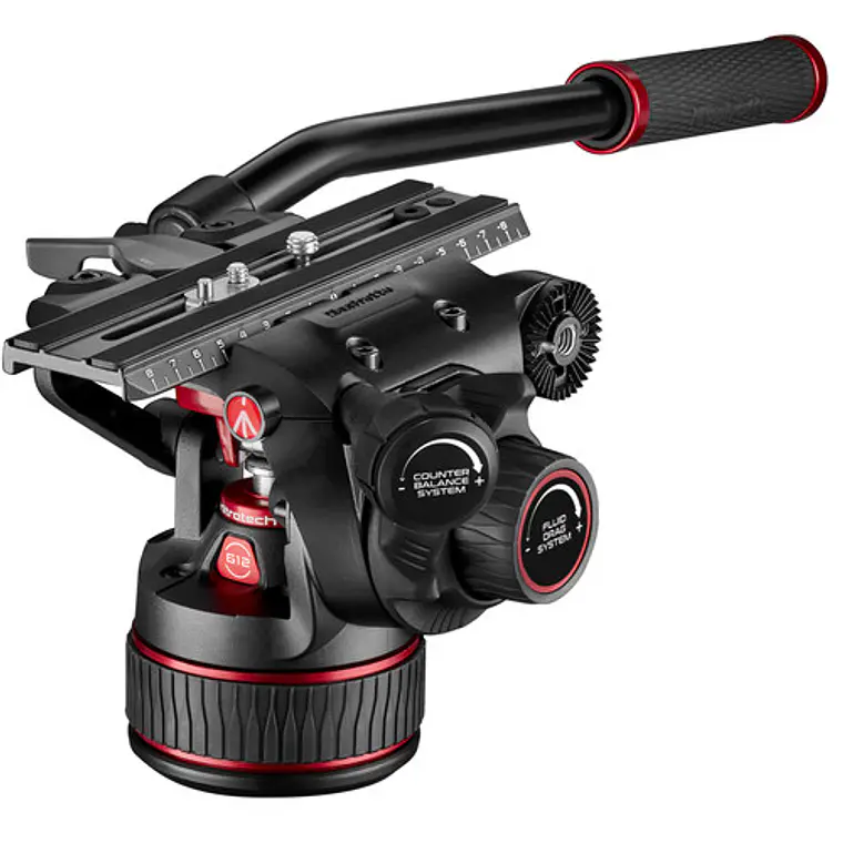 Trípode Manfrotto Nitrotech 612 con patas dobles de aluminio y esparcidor medio 4