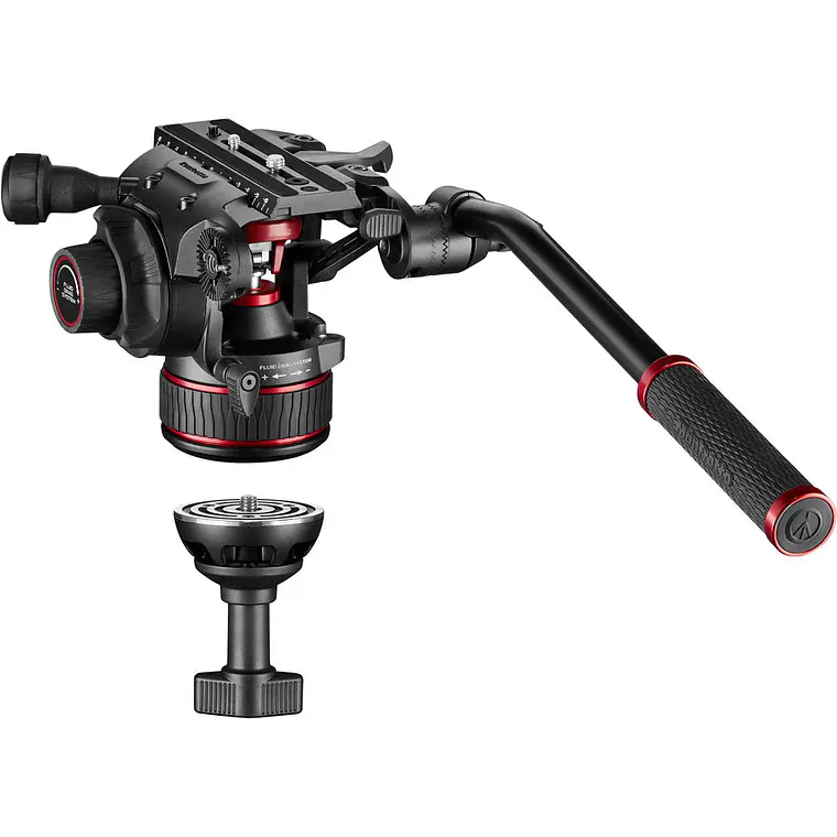 Trípode Manfrotto Nitrotech 608 con patas dobles de aluminio y esparcidor de suelo 7
