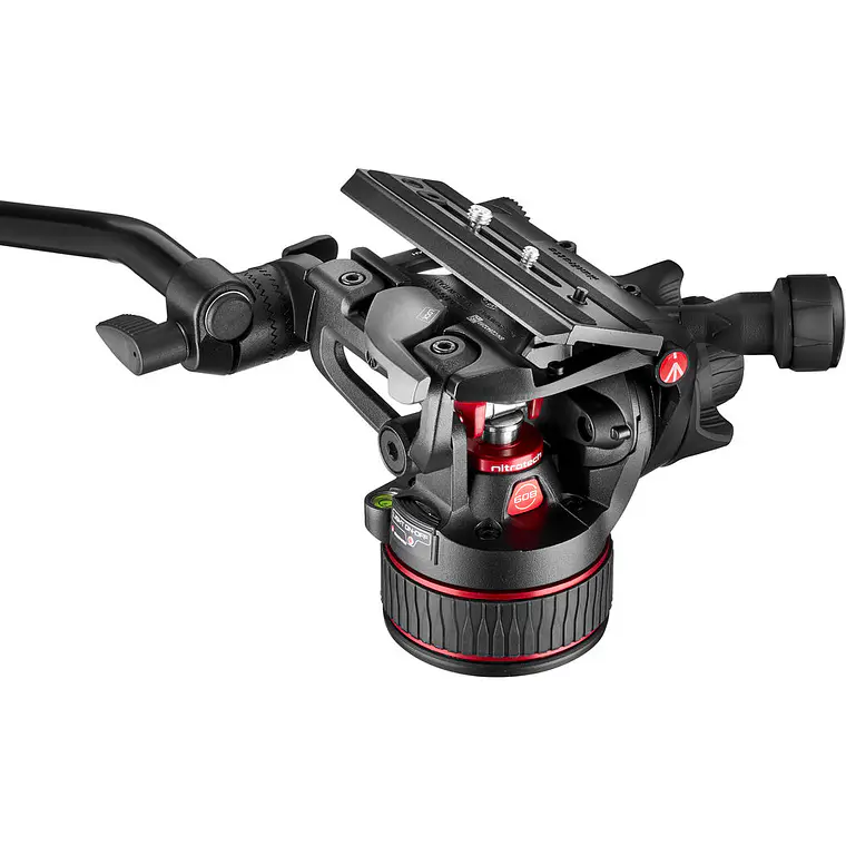 Trípode Manfrotto Nitrotech 608 con patas dobles de aluminio y esparcidor medio 15